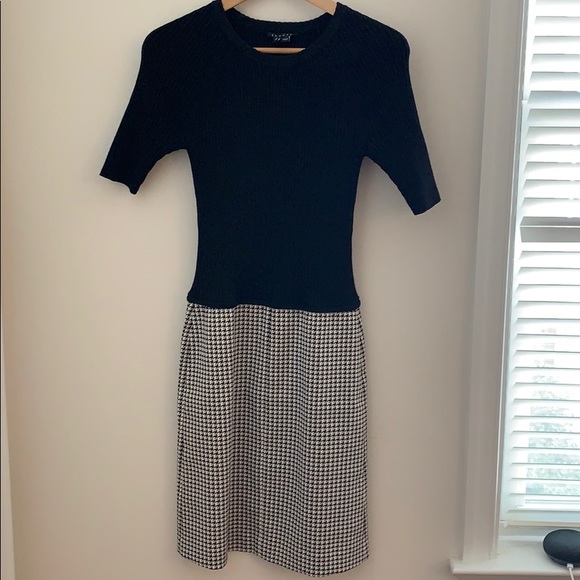 Theory Black and White Wool Dress - Picture 1 of 5